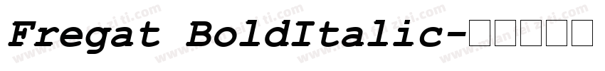 Fregat BoldItalic字体转换